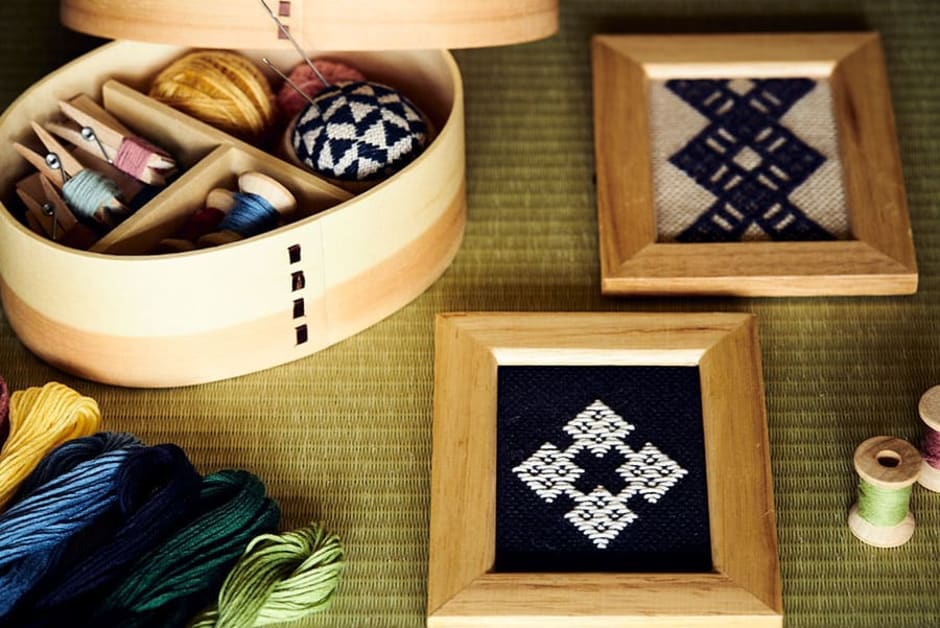 こぎん刺し　木製　パーテーション 本格的にこぎん刺しを楽しみたい方へ「こぎん刺し 刺し放題」 - 界