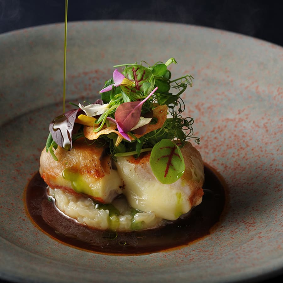 魚料理:「テガマッチョ ミントの香り」