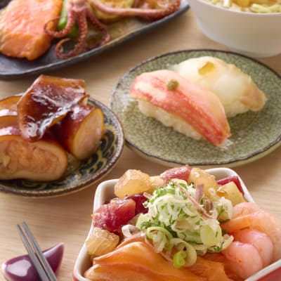海鮮が贅沢に並ぶ朝食ビュッフェ